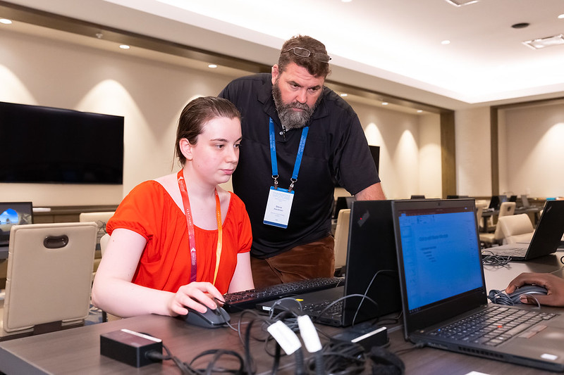 College Student and Professor